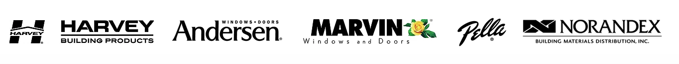 Window Manufactures We Carry: Harvey Building Products | Anderson Windows & Doors | Marvin Windows & Door | Pella | Norandex 